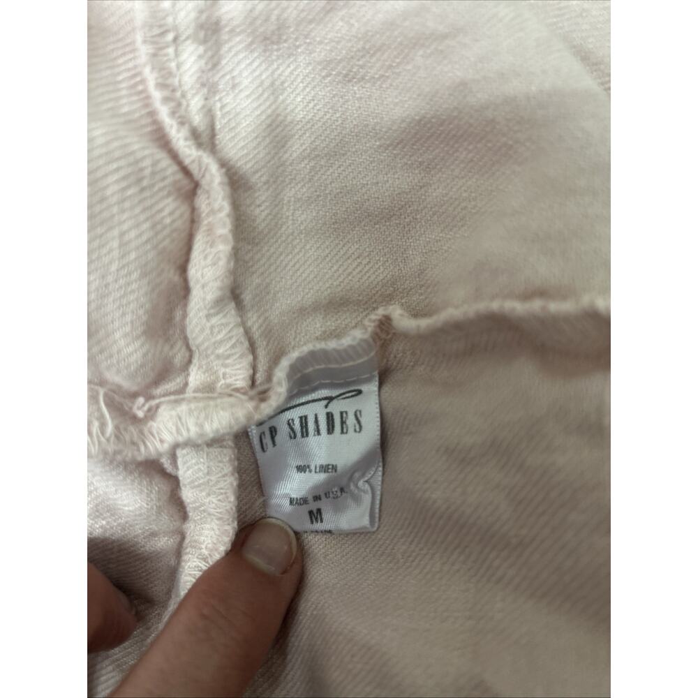 Free People x CP Shades Pink Linen Pintuck Tunic Dress Boho Lagenlook Sz M - Picture 7 of 7